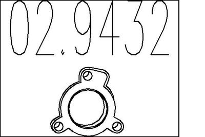 MTS 02.9432 Прокладка глушителя  для MAZDA 323 F V (BA) 1.5 16V