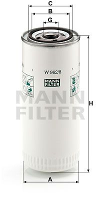 Oljefilter MANN-FILTER W 962/8