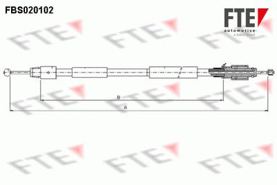 FTE FBS020102 Трос ручного гальма для PORSCHE (Порш)
