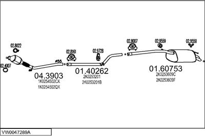 SISTEM DE ESAPAMENT MTS VW0047289A017810