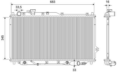 RADIATOR RACIRE MOTOR VALEO 734265