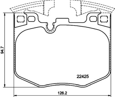 Комплект тормозных колодок, дисковый тормоз HELLA 8DB 355 025-951 для BMW 4