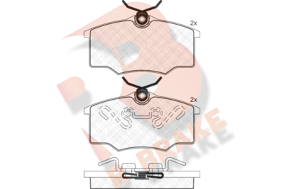 Комплект тормозных колодок, дисковый тормоз R BRAKE RB1250 для VW GOL