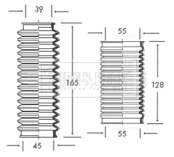 Bellow Kit, steering Borg & Beck BSG3021