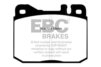 Комплект тормозных колодок, дисковый тормоз EBC Brakes DP261/2 для MERCEDES-BENZ S-CLASS