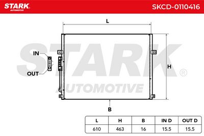 кондензатор, климатизация STARK SKCD-0110416