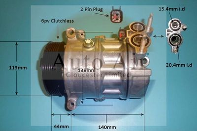 Compressor, air conditioning Auto Air Gloucester 14-2085P