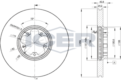 спирачен диск ICER 78BD5613-2