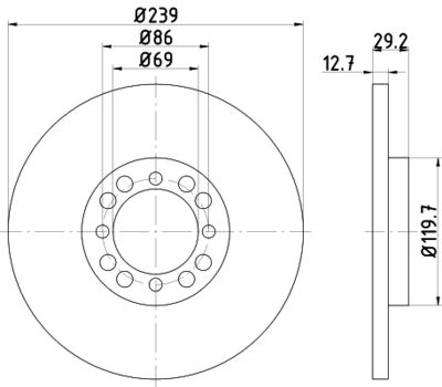 Тормозной диск TEXTAR 92031000 для VOLVO 340-360