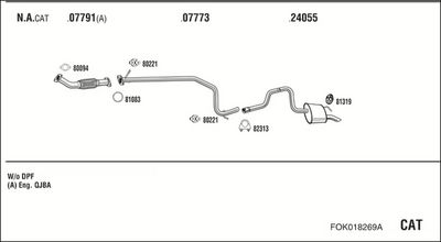 SISTEM DE ESAPAMENT WALKER FOK018269A