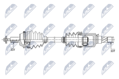 Приводной вал NTY NPW-ME-122 для SMART FORTWO