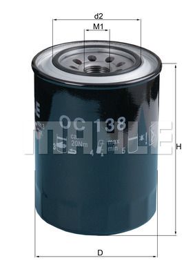 Масляный фильтр KNECHT OC 138 для DAIHATSU WILDCAT/ROCKY