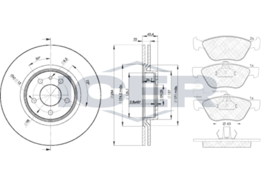Zestaw do hamulców, hamulce tarczowe ICER 31601-1548