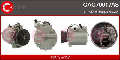 Компрессор, кондиционер CASCO CAC70017AS для MITSUBISHI LANCER