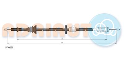 Vajer, parkeringsbroms ADRIAUTO 57.0226