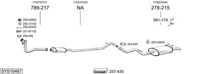 Układ wydechowy BOSAL SYS10467