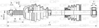OPEN PARTS DRS6379.00 Полуось в сборе  для FIAT DOBLO (Фиат Добло)