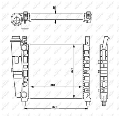 NRF 54679 Радиатор охлаждения двигателя для FIAT UNO