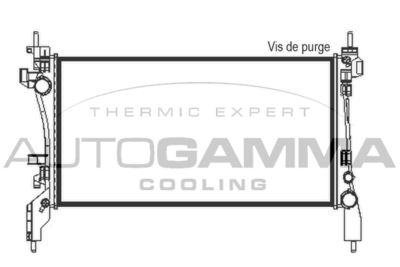 Радиатор, охлаждение двигателя AUTOGAMMA 105430 для FIAT QUBO