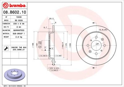 BS 6028 BRECO Тормозной диск