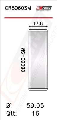 Черупка на биелен лагер KING CR8060SM 020