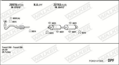 SISTEM DE ESAPAMENT WALKER FOK014732A
