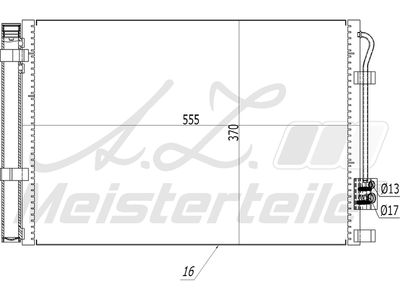 кондензатор, климатизация A.Z. Meisterteile AZMT-45-030-1166