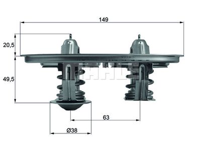 Termostat, kylvätska MAHLE TX 105