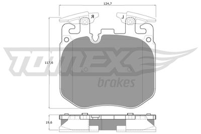 Комплект тормозных колодок, дисковый тормоз TOMEX Brakes TX 18-50 для ROLLS-ROYCE GHOST