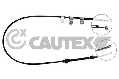 CAUTEX 761520 Трос ручного тормоза для HONDA CIVIC IV Hatchback (EC, ED, EE) 1.6 i 16V (ED7)