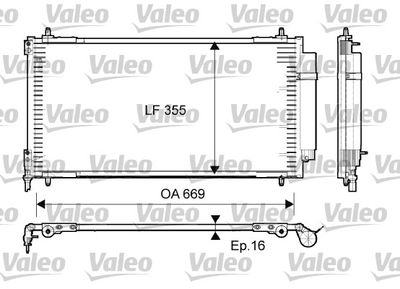 VALEO 814065 Радиатор кондиционера  для CITROËN C8 (Ситроен К8)