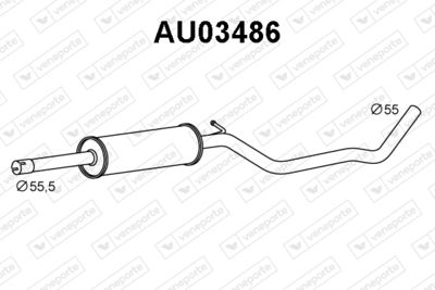 VENEPORTE AU03486 Глушитель выхлопных газов  для AUDI A3 (Ауди А3)
