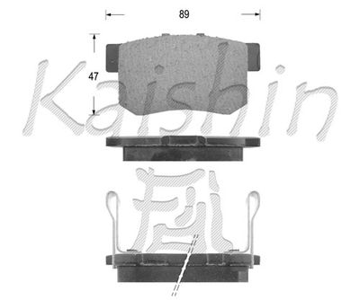 KAISHIN FK5066 Тормозные колодки и сигнализаторы  для HONDA ACCORD VII Tourer (CM, CN) 2.2 i-CTDi (CN2)