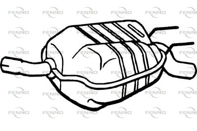 Глушитель выхлопных газов конечный FENNO P1026