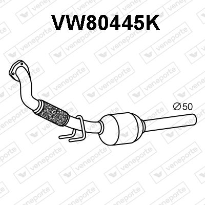 Катализатор VENEPORTE VW80445K для VW CADDY