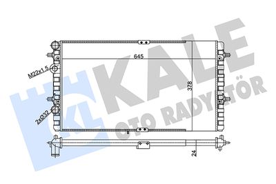 Радиатор, охлаждение двигателя KALE OTO RADYATÖR 356305 для SEAT INCA