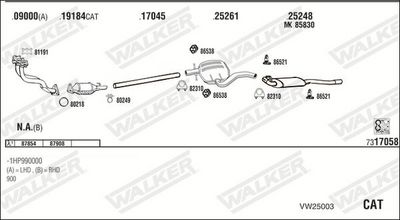 Изпускателна система WALKER VW25003