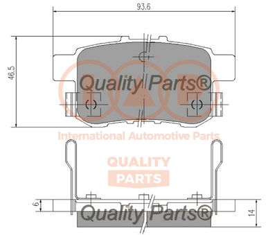 IAP QUALITY PARTS 704-06046 Тормозные колодки и сигнализаторы для HONDA ACCORD VIII универсал (CW) 2.2 i-DTEC (CW3)