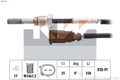 SENZOR TEMPERATURA GAZE EVACUARE KW 422063