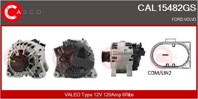 GENERATOR / ALTERNATOR CASCO CAL15482GS