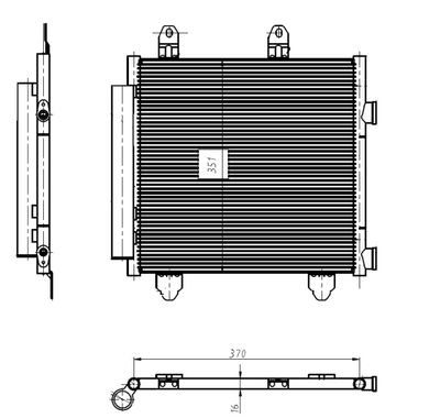 NRF 350445 Радиатор кондиционера  для TOYOTA AYGO (Тойота Аго)