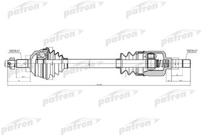 Приводной вал PATRON PDS0311 для CITROËN C8