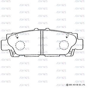 Комплект тормозных колодок, дисковый тормоз ADVICS A2N042 для DAIHATSU CHARMANT