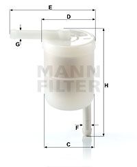 Топливный фильтр MANN-FILTER WK 42/12 для NISSAN PRAIRIE