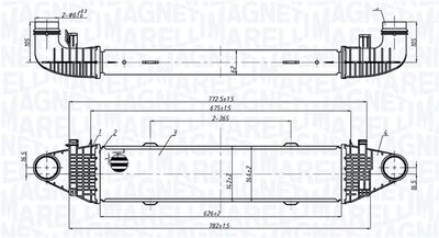 интеркулер (охладител за въздуха на турбината) MAGNETI MARELLI 351319206250