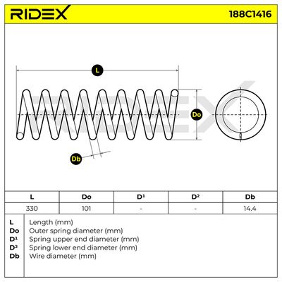 пружина за ходовата част RIDEX 188C1416