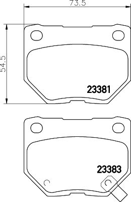 Комплект тормозных колодок, дисковый тормоз HELLA 8DB 355 030-361 для NISSAN SKYLINE
