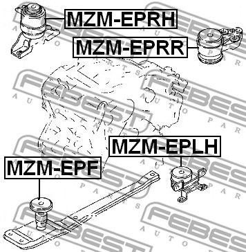 MZM-EPF FEBEST Опора двигателя FEBEST 