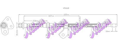 KAWE H5668 Тормозной шланг для HONDA CRX II (ED, EE) 1.6 i 16V Vtec (EE8)