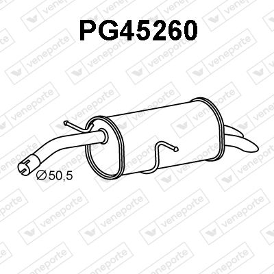 VENEPORTE PG45260 Глушитель выхлопных газов  для PEUGEOT 308 SW I (4E_, 4H_) 1.6 16V